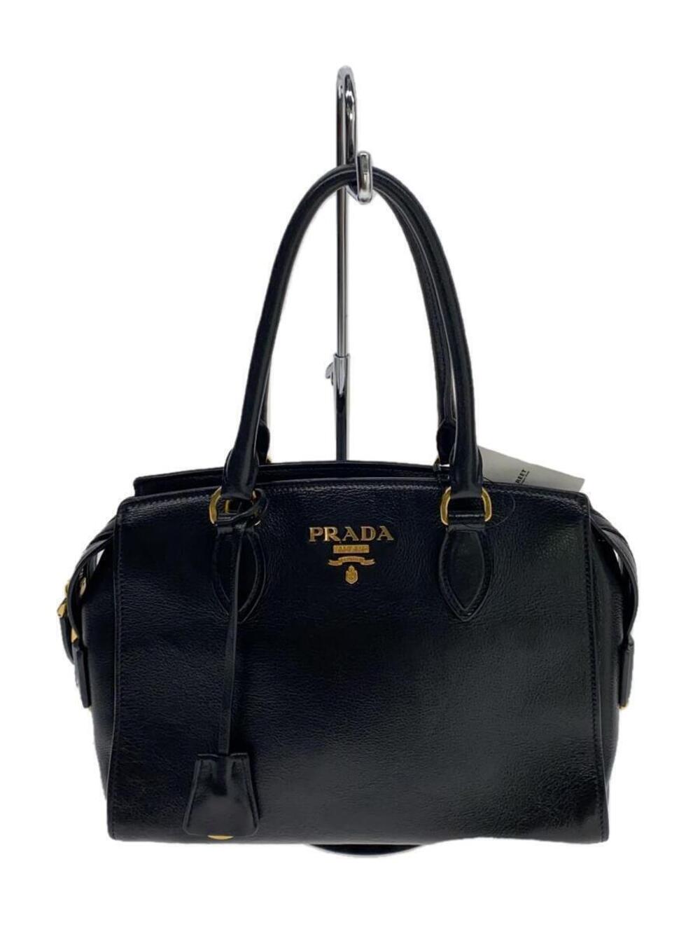 Prada Handbag Cowhide Leather Black